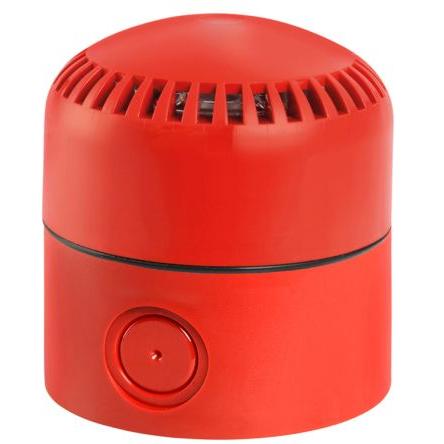 RS PRO Elektronická siréna Šroubová svorka Červená 64 24V ac/dc CE, EAC 105 dB @ 1m IP65 AC/DC