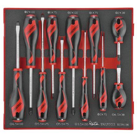 Sada šroubováků, počet kusů: 11 Sada standardních šroubováků Teng Tools