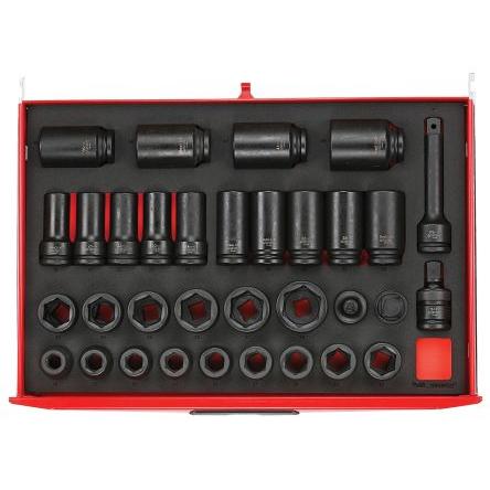 Nástrčkový klíč, počet kusů: 33 3/4 in 6 bodů typ buzení Šestihran Teng Tools