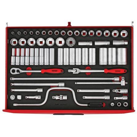 Sada nástrčných klíčů, počet kusů: 63 1/2 in Šestihran typ buzení Čtvercový Teng Tools