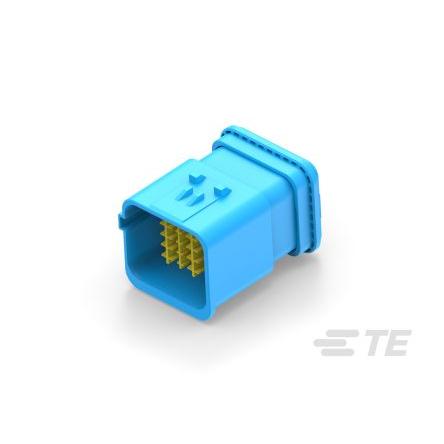 TE Connectivity Automobilový konektor, počet kontaktů: 20 barva Modrá, Vnitřní, Kabel, řada: 2350891 Pájecí, IP67, počet