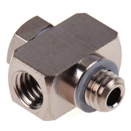 SMC Pneumatická armatura M5 Female, Nitrilový kaučuk (NBR), Polyvinylchlorid, Bezproudé niklování, 303 nerezová ocel,