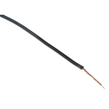 Zapojovací vodič, řada: SIFF, typ kabelu: Silikon, prameny vodičů: 130 x 0.05 mm, Černá, 500V 100 m 23 AWG Hew Heinz