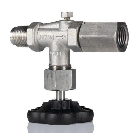 Oddělovací ventil hydraulického tlakoměru 1285092, řada: 910.11 WIKA NPT