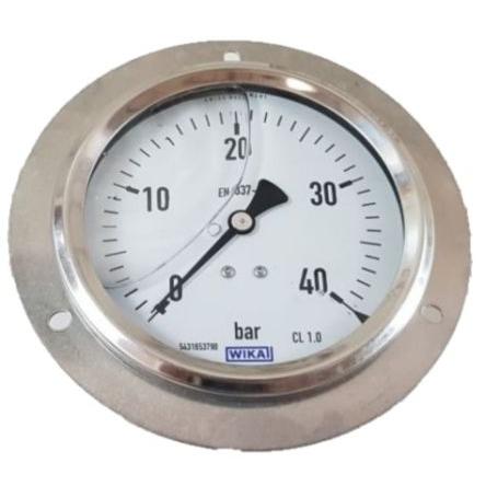 Tlakoměr MNPT 9023364 100 mm G 1/2 Nerezová ocel, 60 °C 40 bar 0 bar WIKA