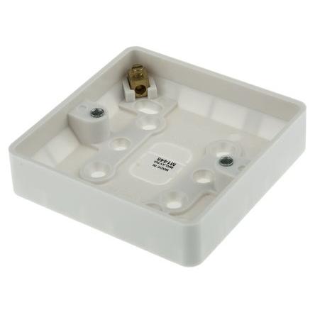 Instalační krabice Logic Plus 1 16 mm Lesklý Vysoce kvalitní termoset Bílá BS 87mm MK Electric IP20 Zapuštěná montáž,