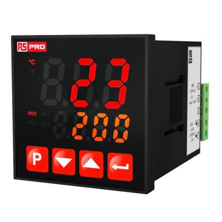 RS PRO PID regulátor teploty, řada: ECO Montáž do panelu, 50 °C, 0 °C 2, počet výstupů: 3, výstup: Relé, SSR 240V, typ