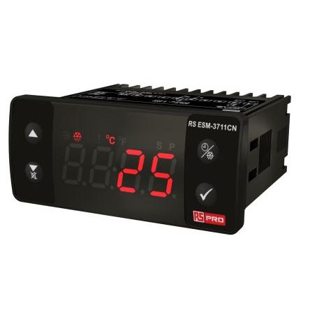 RS PRO Regulátor teploty s vypínačem Montáž do panelu, 50 °C, 0 °C 1, počet výstupů: 1, výstup: Relé 230V, typ řízení: