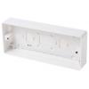 Instalační krabice Logic Plus 3 30 mm Lesklý Lisovaný Bílá BS 87mm MK Electric IP20 Povrch, Zapuštěná montáž 87 mm
