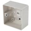 Instalační krabice Logic Plus 1 40 mm Lesklý Vysoce kvalitní termoset Bílá BS 87mm MK Electric IP20 Povrch, Zapuštěná