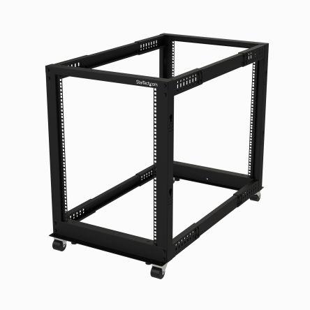 StarTech.com Serverový rack, řada: 4PO Černá 15 U, Ocel s 4 sloupky rámem 102.4 mm 771 mm 60 cm