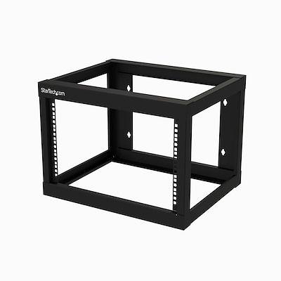 StarTech.com Serverový rack Černá 6 U, Ocel s 2 sloupky rámem 45 mm 407 mm 407 mm