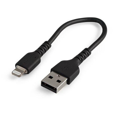 StarTech.com Kabel Lightning Vnější, řada: RUSB, A: USB typu A, 150 mm Vnější, Černá, B: Lightning