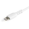 StarTech.com Kabel USB do zásuvky IC Vnější, A: USB typu A, 150 mm Vnější, Bílá, B: Lightning