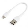 StarTech.com Kabel USB do zásuvky IC Vnější, A: USB typu A, 150 mm Vnější, Bílá, B: Lightning