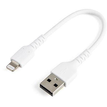 StarTech.com Kabel USB do zásuvky IC Vnější, A: USB typu A, 150 mm Vnější, Bílá, B: Lightning