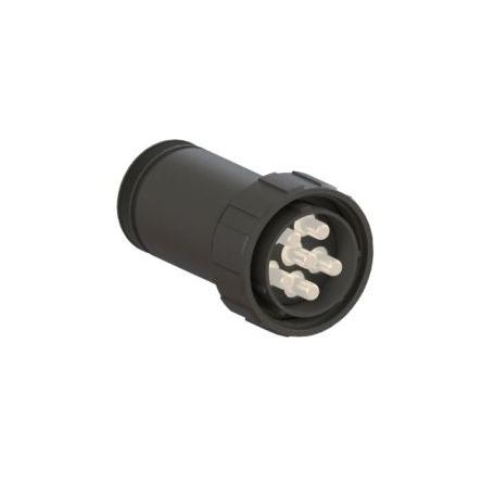 Kulatý konektor, počet kontaktů: 6, Kabel, velikost: Standard Bulgin, pohlaví kontaktu: Vnější, orientace těla: Rovný