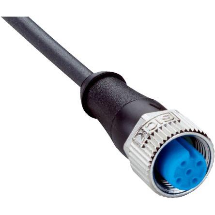 Kabel ovladače snímače, A: Vnitřní, A: M12 4, B: Bez koncovky, 60V, IP65, IP66K, IP67, řada: YF2A24 SICK 5 m