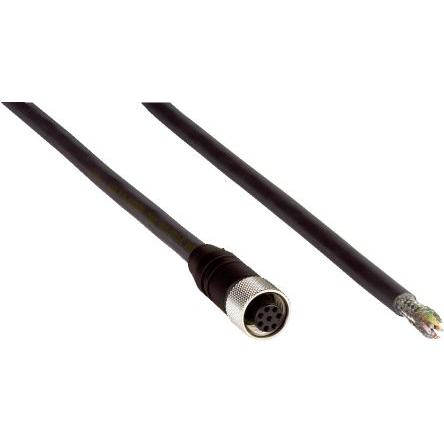Kabel ovladače snímače, A: Vnitřní, A: M12 8, B: Bez koncovky, IP67, řada: YF2A68 SICK 5 m