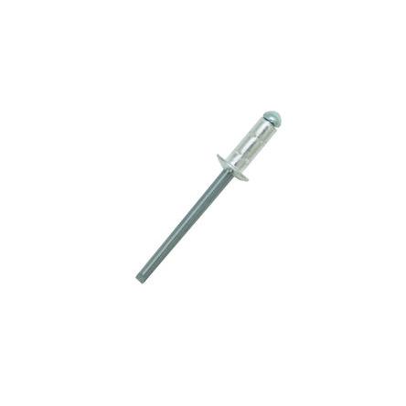 RS PRO Nýt, Hliník, délka nýtu: 9.5 mm, Obyčejný Ocel Slepý, průměr nýtu: 3.2 mm