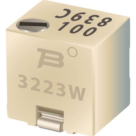 Ladicí potenciometr 10 Ω 20 % ±100 ppm/°C 0.13 W Horní nastavení 11otáčkový, Povrch, Pájecí, řada: 3223W Bourns