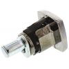 Zámky pro více zásuvek S klíčem, Klíč, Ocel, hloubka od panelu k jazýčku: 23.5 mm, Chromová 16.6 x 19.1 mm Euro-Locks a