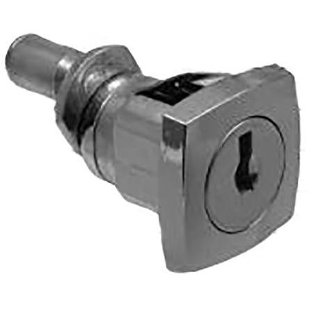Zámky pro více zásuvek S klíčem, Klíč, Ocel, hloubka od panelu k jazýčku: 23.5 mm, Chromová 16.6 x 19.1 mm Euro-Locks a