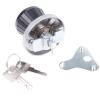 Zámek skříňky S klíčem, Klíč, hloubka od panelu k jazýčku: 11 mm, Chromová 22 mm Euro-Locks a Lowe & Fletcher group
