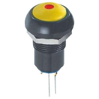 APEM Tlačítkový spínač, řada: IP IP67 Panel Blokování Osvětlené 13.6 mm 5A, barva LED: Červená 50 V dc 48 V ac