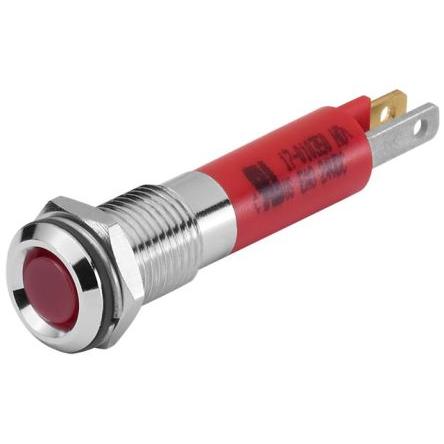 EAO Indikátor, řada: 17 Montáž do panelu LED Červená, Žlutá, Zelená, průměr výřezu: 8 mm IP67 Kulatý 24V