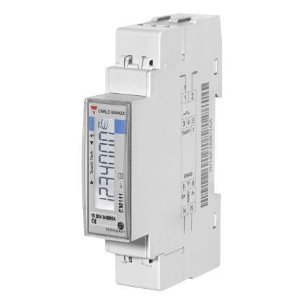 Elektroměr, řada: EM111 LCD 7číslicový 1fázový Elektroměr Impulzový výstup výška číslice 85 mm, výška výřezu: 91.5 mm,