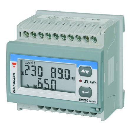 Elektroměr, řada: EM210 LCD 7číslicový 3fázový Elektroměr Impulzový výstup výška číslice 85 mm, výška výřezu: 72 mm,