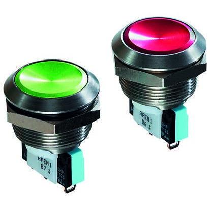 APEM Tlačítkový spínač, řada: AV IP65 SPDT Panel Okamžité 19.2 mm 5A 48 V dc 250 V ac