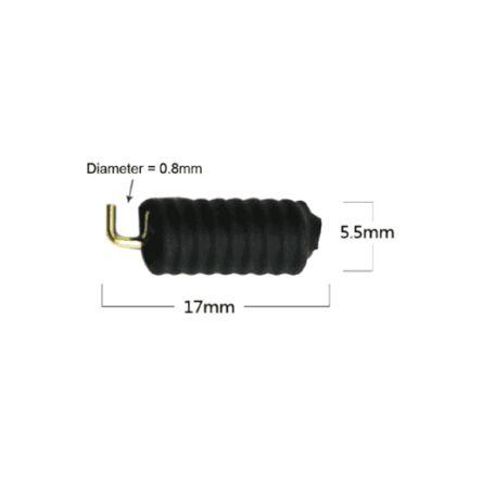 Telemetrická anténa Všesměrový ANT-8COIL17 Fosforový bronz Plošný spoj Spirálová pružinová anténa 800 MHz 868 MHz Vnější