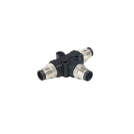 Bulgin Adaptér pro kulaté konektory, řada: M12, orientace těla: T M12, 80 °C 12, -25 °C M12 Vnější, IP67