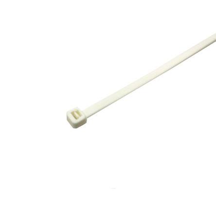 Stahovací páska Nerozpojitelné 203 mm 4.6mm Bílá Nylon 66 RS PRO