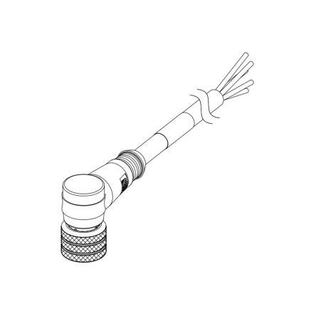 Kabel ovladače snímače, A: Vnitřní, A: M12 3, B: Bez koncovky, B: Vnější, 250 V ac, 250V dc 3, IP67, řada: 120006 Brad