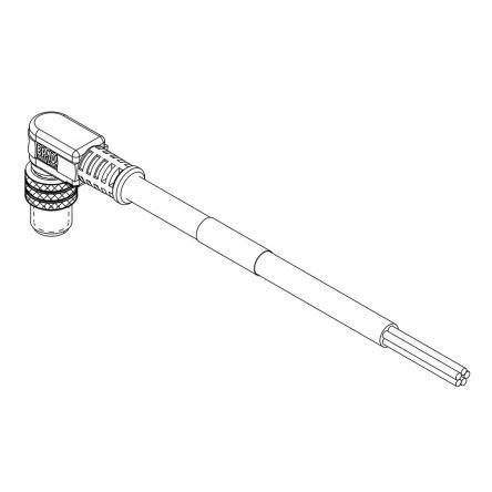 Kabel ovladače snímače, A: Vnitřní, A: M8 3, B: Volný konec, B: Neuzavřený, 30V 3, IP67, řada: 120086 Brad from Molex 2