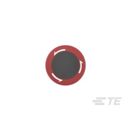 TE Connectivity PBES16 Uvolnění kroucením Osvětlené Tlačítko nouzového vypínače Montáž do panelu 16 mm 1 NC IP65