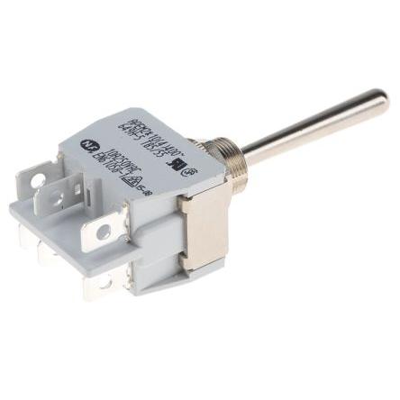 APEM Přepínač Panel DPDT Zap-vyp-zap ovládání 10A Pájecí 24 V dc