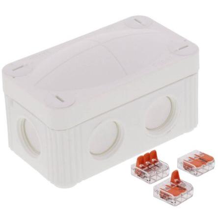WISKA Rozvodná skříň Polypropylen Černá RAL 9001 12 mm 85 mm 49mm řada COMBI 206 4 IP67, IP66 51 mm