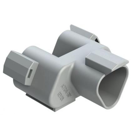 Amphenol Industrial Propojovací kabel, počet kontaktů: 3 barva Šedá, Vnější, Kabel, řada: AT04 Krimpovací, IP67, počet