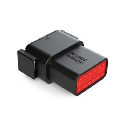 Amphenol Industrial Propojovací kabel, počet kontaktů: 12 barva Černá, Vnější, Kabel, řada: ATM06 Krimpovací, IP67,