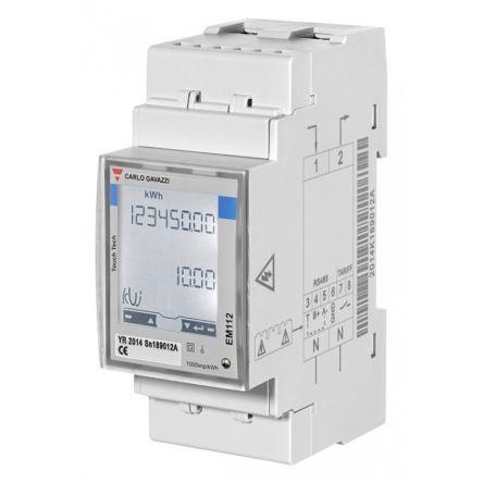 Elektroměr, řada: EM112 LCD 8číslicový 1fázový Aktivní měřič energie Impulzový výstup, výška výřezu: 90 mm, šířka
