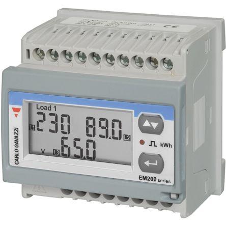 Elektroměr, řada: EM210 LCD 7číslicový 3fázový Elektroměr Impulzový výstup, výška výřezu: 72 mm, šířka výřezu: 72 mm,