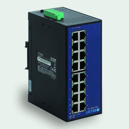 Ethernetový přepínač 16portový 100Mbps F Lutze Ltd Neřízený