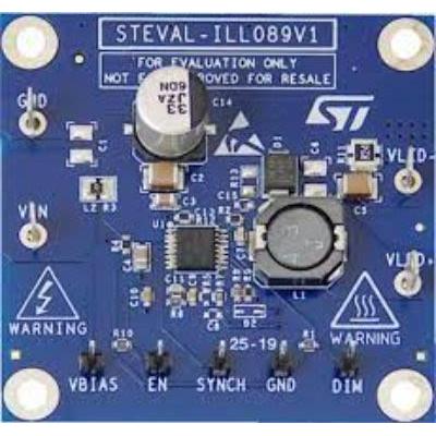 STMicroelectronics Vyhodnocovací sada LED STEVAL-ILL089V1, LED ovladač, Deska budiče 1 A Buck LED založená na