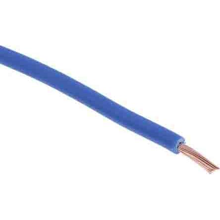 Zapojovací vodič, řada: Tri-Rated, typ kabelu: Kulatý, prameny vodičů: 24 x 0.2 mm, Modrá, 1kV dc 305 m 18 AWG