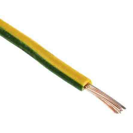 Zapojovací vodič, řada: Tri-Rated, typ kabelu: Kulatý, prameny vodičů: 30 x 0.2 mm, Žlutá, Zelená, 1kV dc 305 m 16 AWG