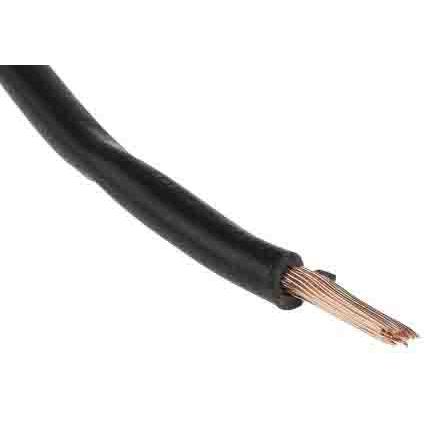 Zapojovací vodič, řada: Tri-Rated, typ kabelu: Kulatý, prameny vodičů: 50 x 0.25 mm, Černá, 1kV dc 305 m 14 AWG